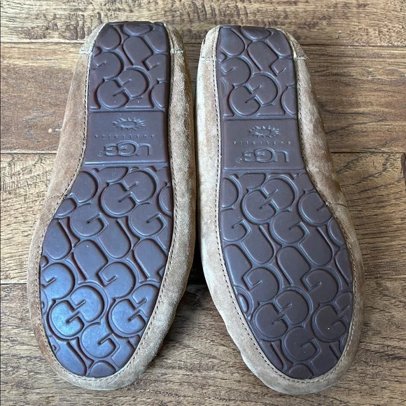 UGG Chestnut Suede Moccasin Slippers - Picture 9 of 11